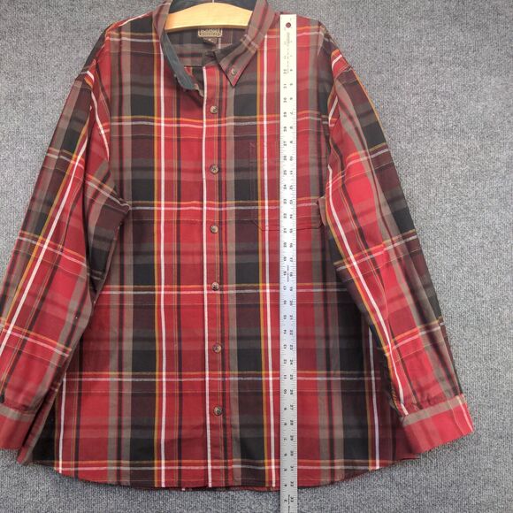 C.E. Schmidt Workwear Men's Button-Down Shirt Multi Plaid Big 2X Long Sleeve - Picture 9 of 11